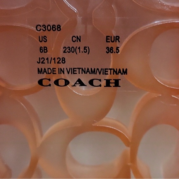 Coach Translucent Pink Slide Sandals - Picture 2 of 5